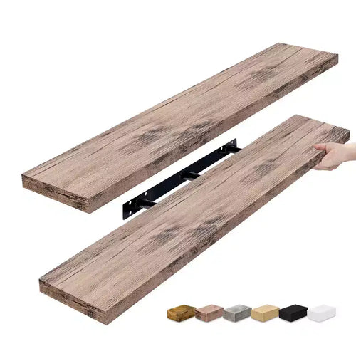Sorbus 2 Pack 48 Inch Wall Mounted Floating Shelves - for Bedroom, Kitchen, Living Room, Bathroom Shelves, Farmhouse Home Dcor