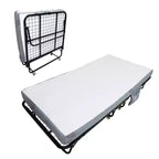 COZONY Folding Bed with Mattress, Sturdy Metal Frame 450 Lbs Support for Guest Room Office