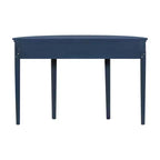 Console cannelée avec rangement, table d'entrée en bois avec tiroir et quatre pieds, table de couloir demi-lune
