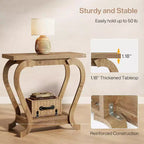Table d'appoint à 2 niveaux, Table d'appoint étroite en bois, Meuble d'appoint de chevet pour salon, petits espaces, chambre à coucher, Marron