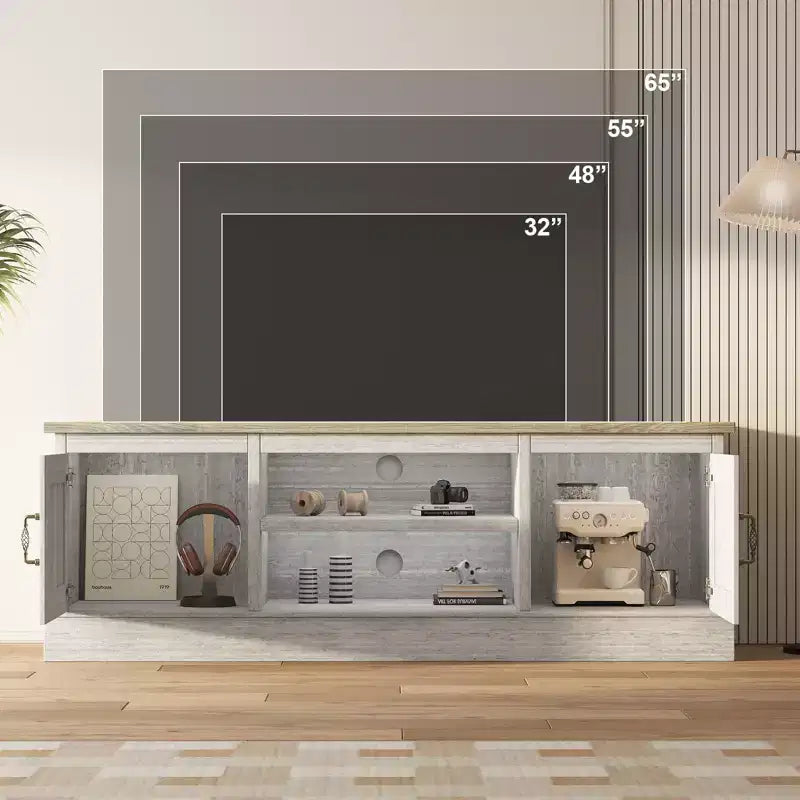 Meuble TV de ferme de 61 pouces pour téléviseurs jusqu'à 65 pouces