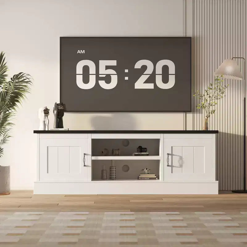61Farmhouse TV Stand for 65 Inch