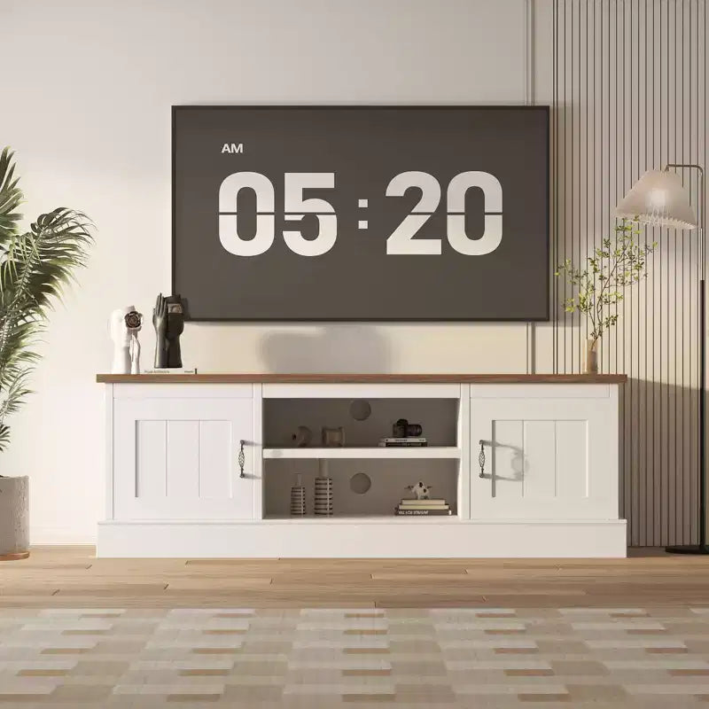 Meuble TV de ferme de 61 pouces pour téléviseurs jusqu'à 65 pouces