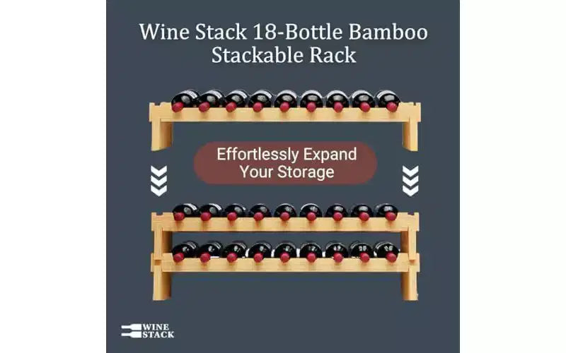 Casier à vin empilable modulaire en bambou pour 9/18/36/72 bouteilles, étagère de rangement et de présentation en bois