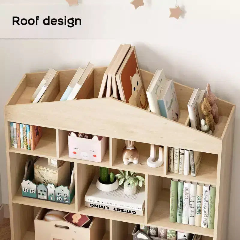 Organisateur de rangement de jouets, étagère à livres pour enfants à 9 compartiments