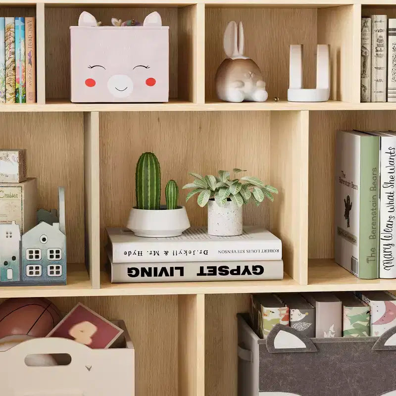 Organisateur de rangement de jouets, étagère à livres pour enfants à 9 compartiments