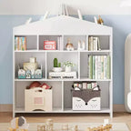Organisateur de rangement de jouets, étagère à livres pour enfants à 9 compartiments
