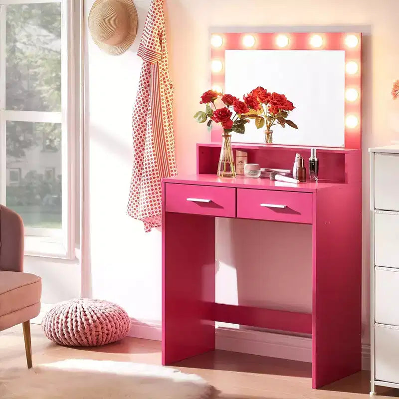 Coiffeuse élégante avec grand miroir