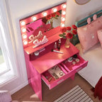 Coiffeuse élégante avec grand miroir