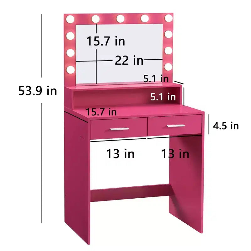 Coiffeuse élégante avec grand miroir