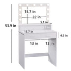 Coiffeuse élégante avec grand miroir