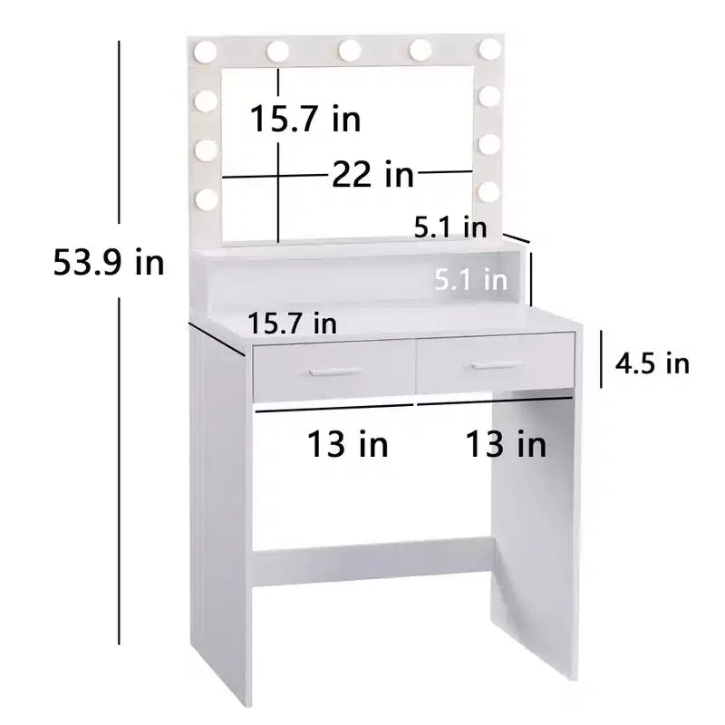 Coiffeuse élégante avec grand miroir