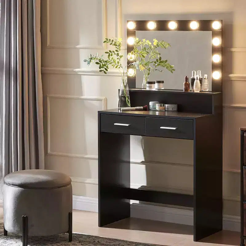 Coiffeuse élégante avec grand miroir