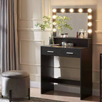 Coiffeuse élégante avec grand miroir
