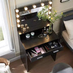 Coiffeuse élégante avec grand miroir