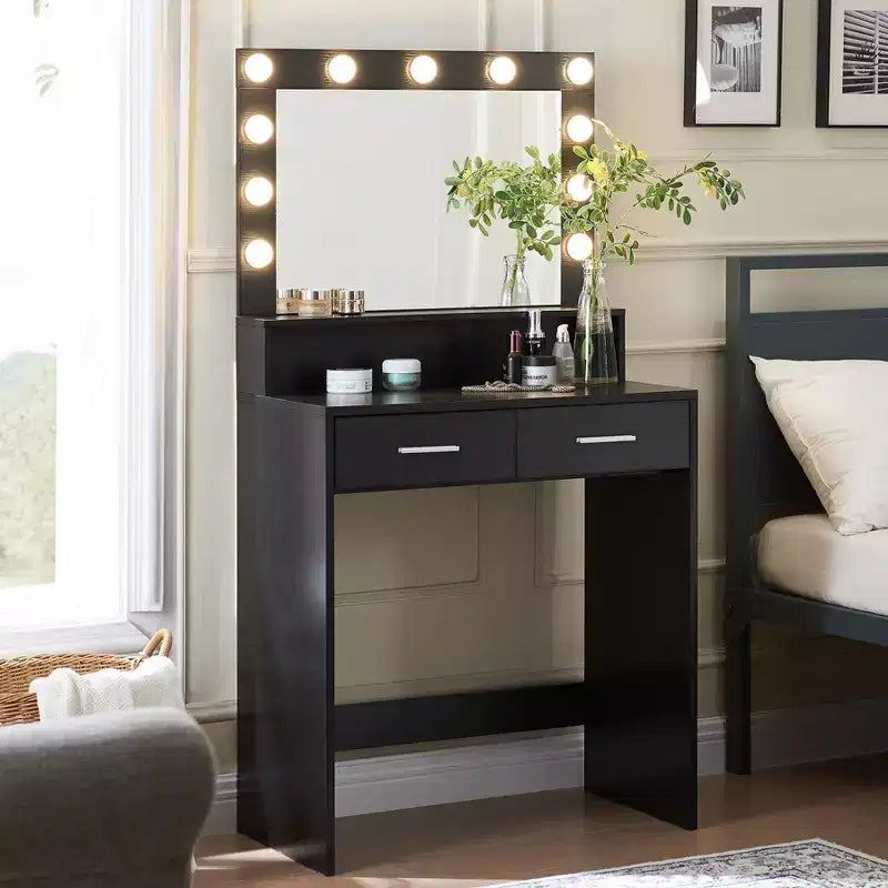 Coiffeuse élégante avec grand miroir