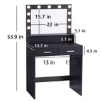 Coiffeuse élégante avec grand miroir