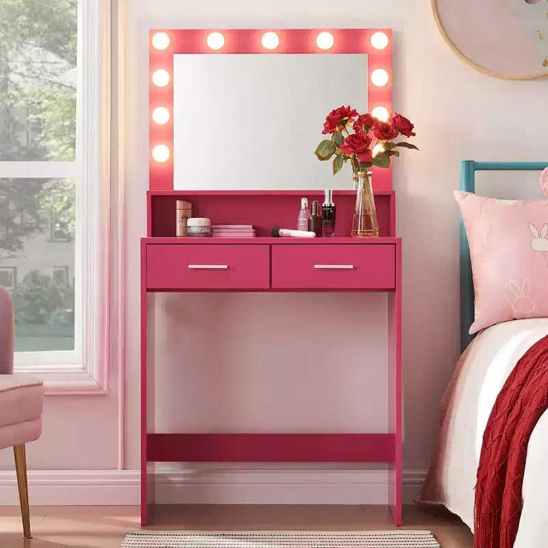 Coiffeuse élégante avec grand miroir