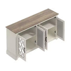 Meuble TV avec portes miroir 151,4 cm (L) x 39,9 cm (P) x 74,4 cm (H)