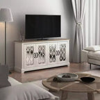 Meuble TV avec portes miroir 151,4 cm (L) x 39,9 cm (P) x 74,4 cm (H)