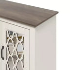 Meuble TV avec portes miroir 151,4 cm (L) x 39,9 cm (P) x 74,4 cm (H)