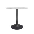 3pc Kurv Lux Dining Set White Faux Marble/Black - Jamesdar