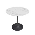 Ensemble repas 3 pièces marbre synthétique blanc/noir