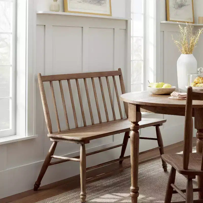 Vintage Windsor Dining Bench - Aged Oak - Hearth & Hand™ with Magnolia