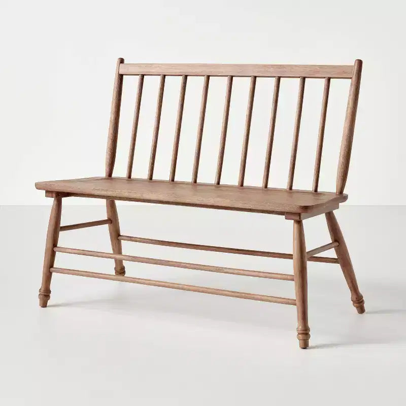 Banc de salle à manger Windsor vintage - Chêne vieilli