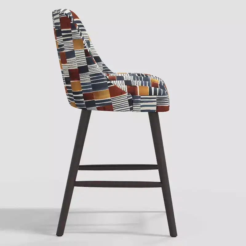 27 Tabouret de bar hauteur comptoir avec repose-pieds Géométrique