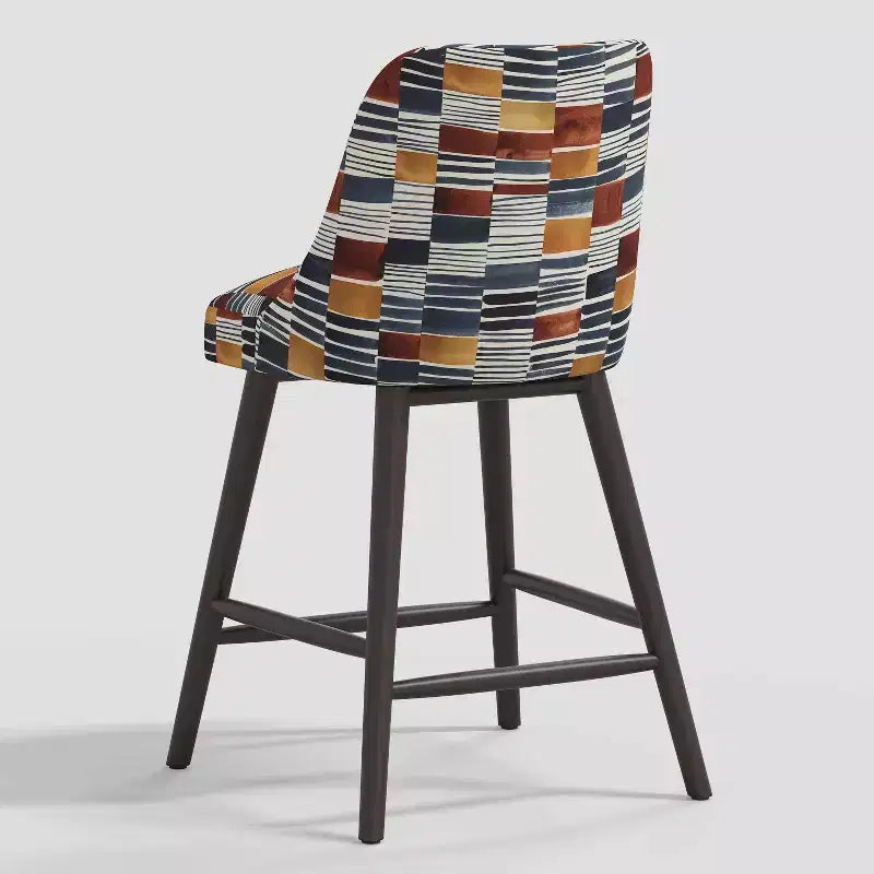 27 Tabouret de bar hauteur comptoir avec repose-pieds Géométrique
