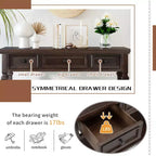 Console rétro avec tiroirs et étagère
