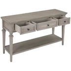 Console rétro avec tiroirs et étagère