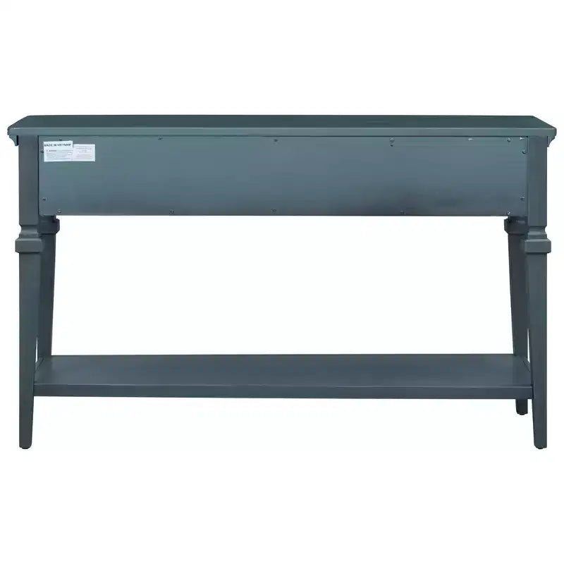 Console rétro avec tiroirs et étagère