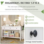 Console rétro avec tiroirs et étagère