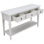 Console rétro avec tiroirs et étagère