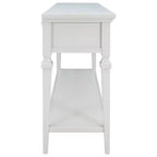 Console rétro avec tiroirs et étagère
