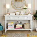 Retro Console Table with Drawers and Shelf-ModernLuxe