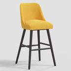 Tabouret de bar contemporain hauteur comptoir en lin