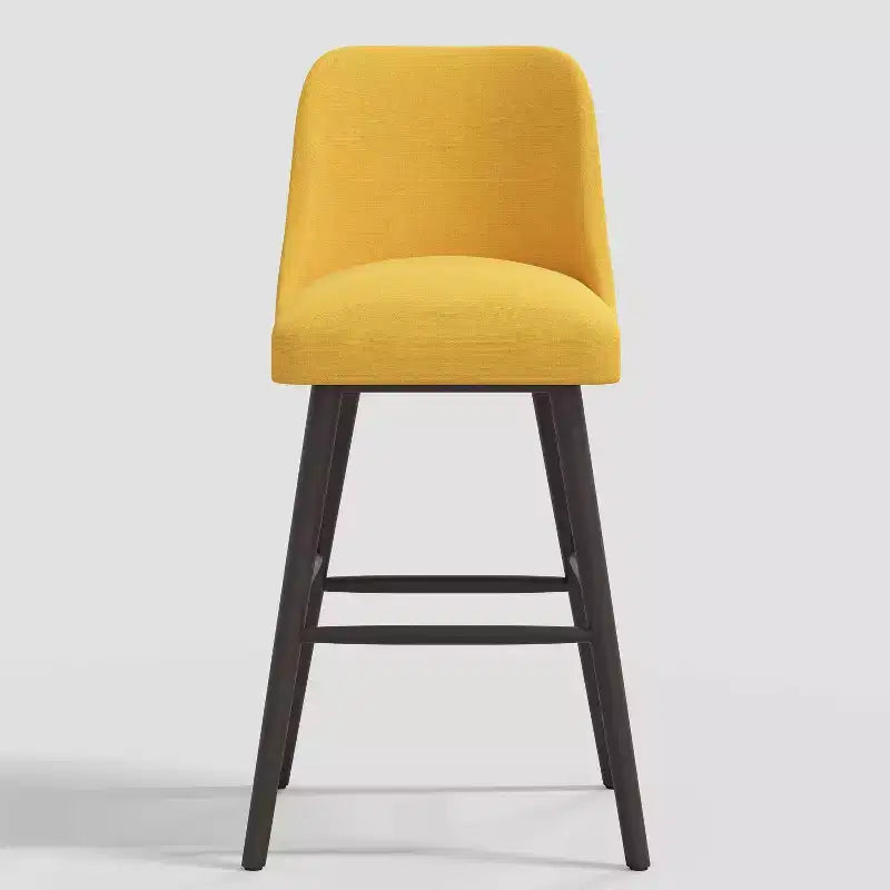 Tabouret de bar contemporain hauteur comptoir en lin
