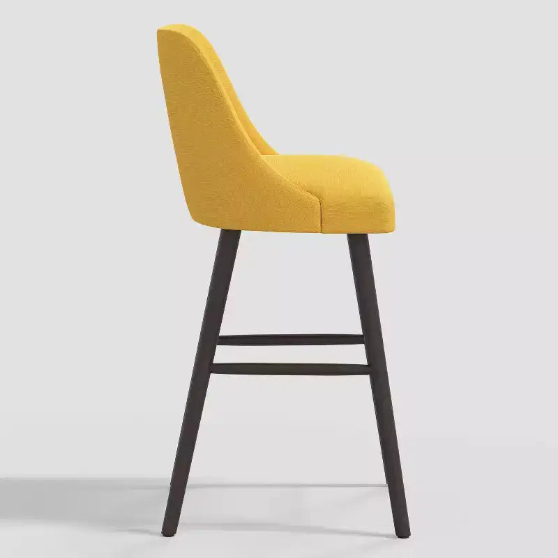 Tabouret de bar contemporain hauteur comptoir en lin