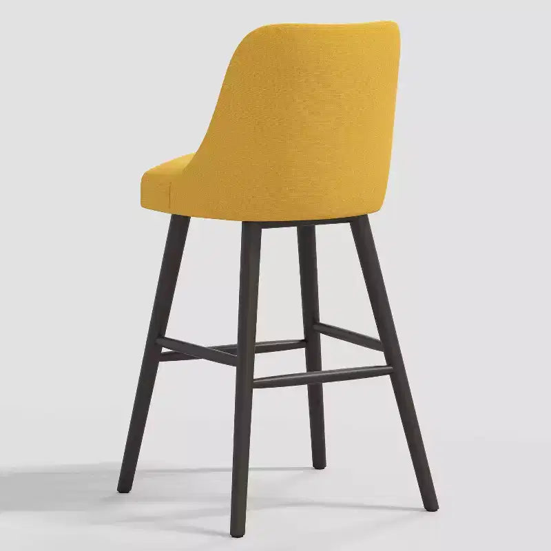 Tabouret de bar contemporain hauteur comptoir en lin