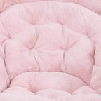 Fauteuil soucoupe pliant surdimensionné avec coussin confortable en fausse fourrure et cadre en métal pour dortoirs, chambres, appartements et plus