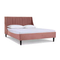 Sandy Wilson Home Aspen Vertical Tufted Headboard Platform Bed Set, Queen