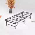 Continental Sleep 14 inch Quickbase Metal Mattress Platform Bed Frame Foundation with Steel Slats (No Box Spring Needed), Black