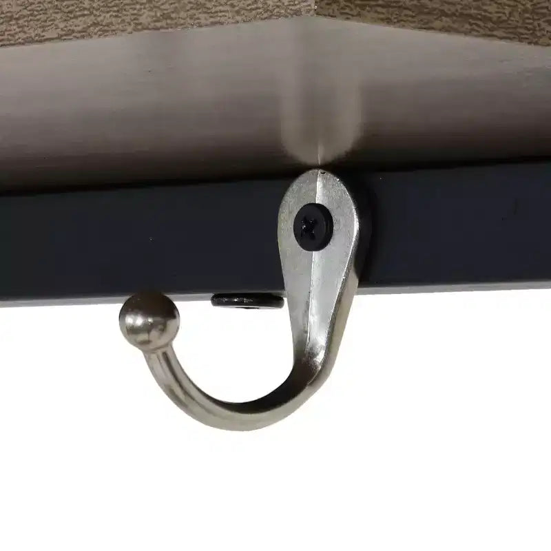 Banc d'entrée industriel avec porte-manteaux/étagère à chaussures - Étagères en panneaux de particules avec cadre en acier thermolaqué - Marron - 170 cm