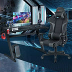 Bureau de style course en Z et chaise de jeu massante pour bureau à domicile
