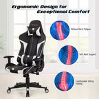 Bureau de style course en Z et chaise de jeu massante pour bureau à domicile