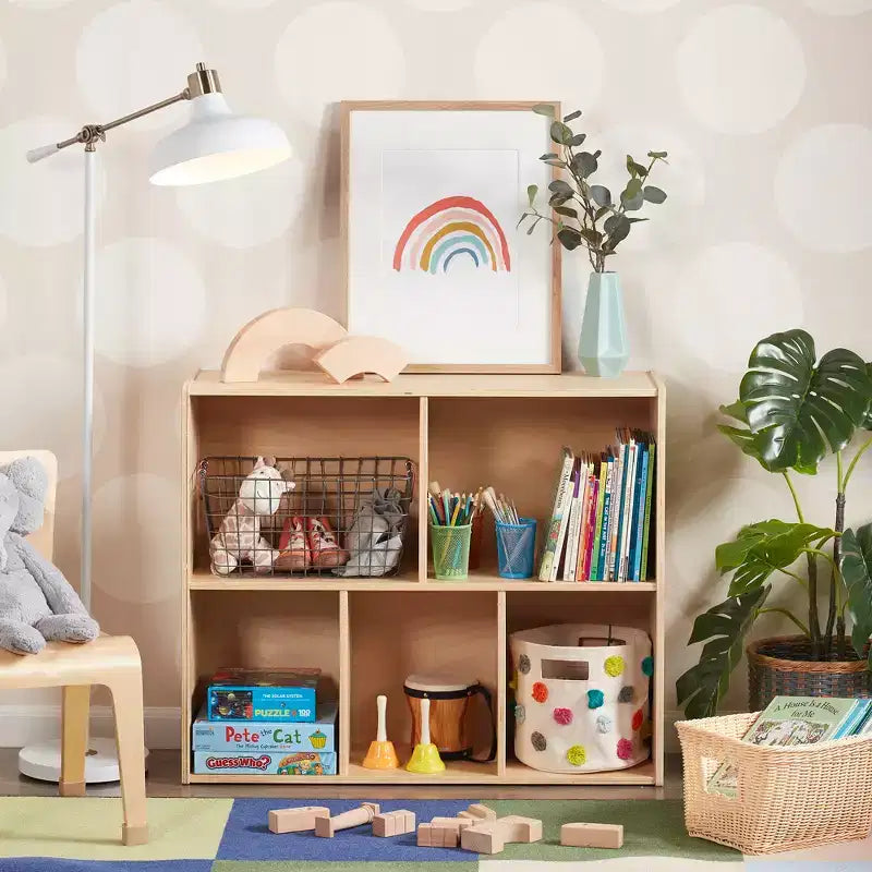 Meuble de rangement simple face 5 compartiments Streamline, 30 po, mobilier pour enfants