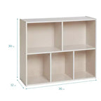 Meuble de rangement simple face 5 compartiments Streamline, 30 po, mobilier pour enfants